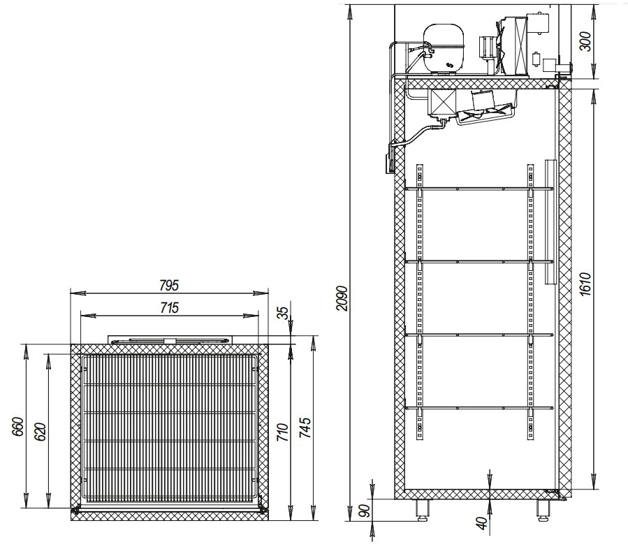 Холодильный шкаф Марихолодмаш Капри 0,7МВ