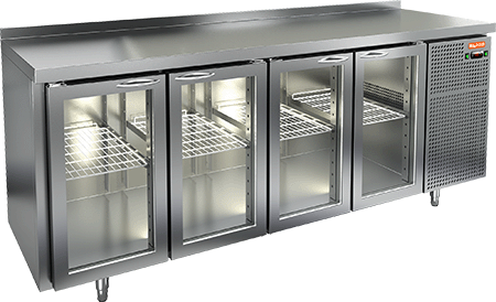 СТОЛ C ОХЛ.ШКАФОМ СО СТЕКЛ.ДВ. HICOLD GNG 1111 BR3 HT