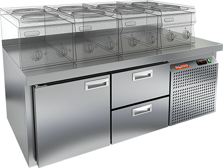 СТОЛ С ОХЛАЖД.ШКАФОМ HICOLD SN 12/TN LT Sh (R290)