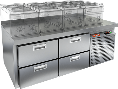 СТОЛ С МОРОЗ.ШКАФОМ HICOLD SN 22/BT LT SH