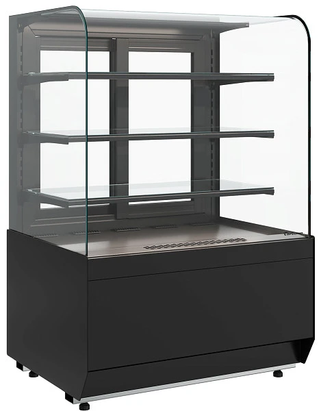 Витрина кондитерская Полюс KR70 VM 0,6-2 STANDARD открытая, горка (9005)