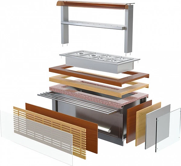 Мармит для 2-х блюд Atesy Регата М2-1500-1840-02-П