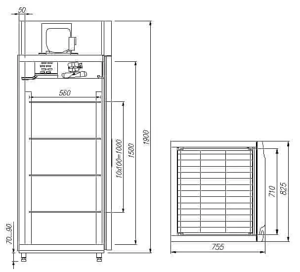 Шкаф холодильный F700 Carboma