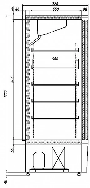 Холодильный шкаф Ариада R1400 VC