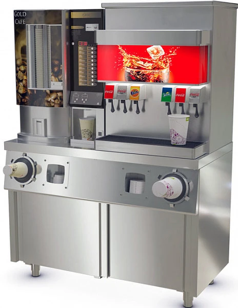 Стол-тумба с диспенсерами для стаканов Atesy СТД-2/1200-2 купе