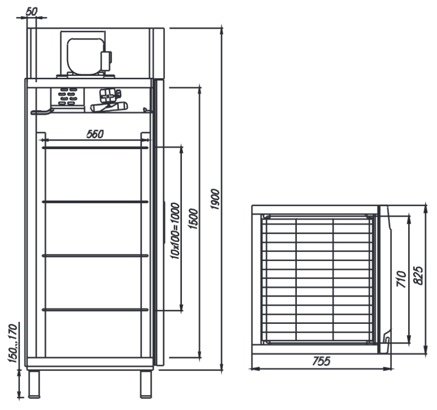 Шкаф холодильный F700 Carboma
