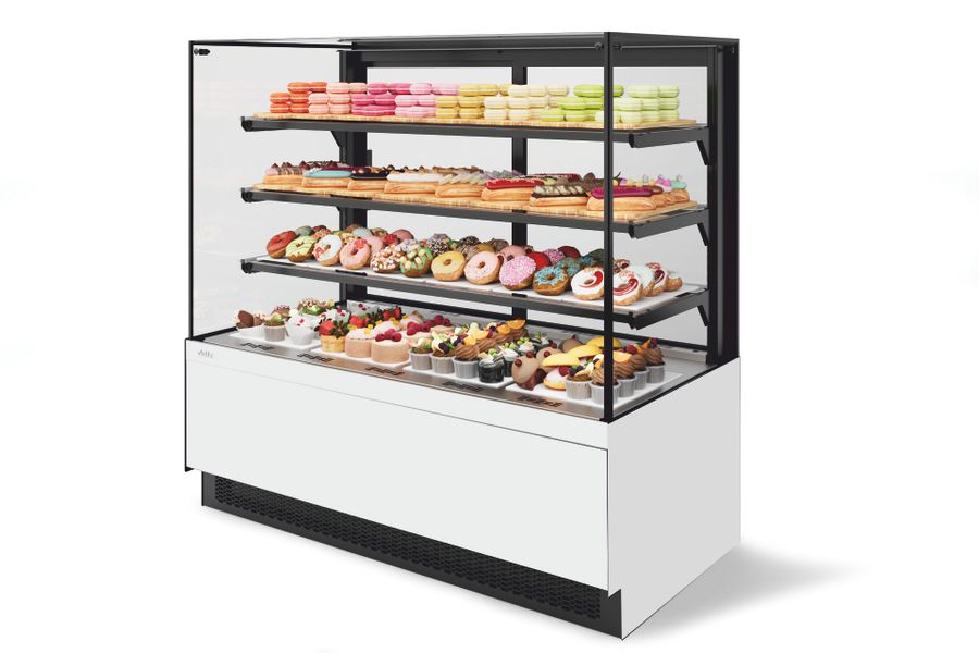 Витрина Кондитерская Vete II kub 90, Белый глянец (VG033.B9016)