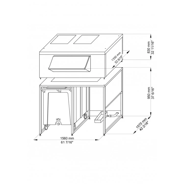 Brema I.M. S.p.a. Бункер Double Roller Bin 500 д/льдогенераторов серии Мuster 800-1500