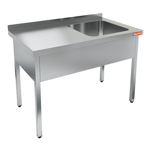 НСО1М-13/7БП стол-моечная ванна, 1 секц. (500х500х300) справа, HICOLD RUS