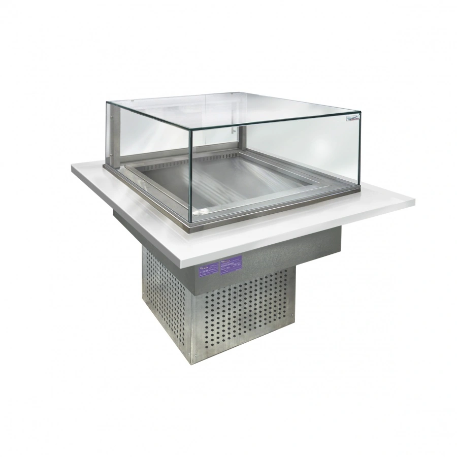 Встраиваемая горизонтальная кондитерская холодильная витрина Glassier G-10/7/3 1000*700*300/915