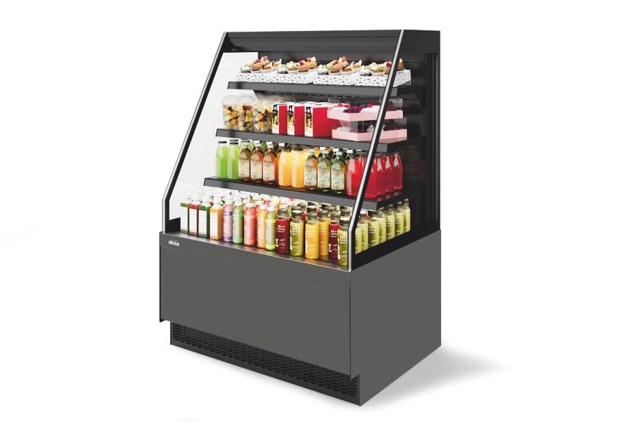 Витрина Кондитерская Vete II kub OF 130, Антрацит/Серый матовый (T7016M.VG033.B7016M)