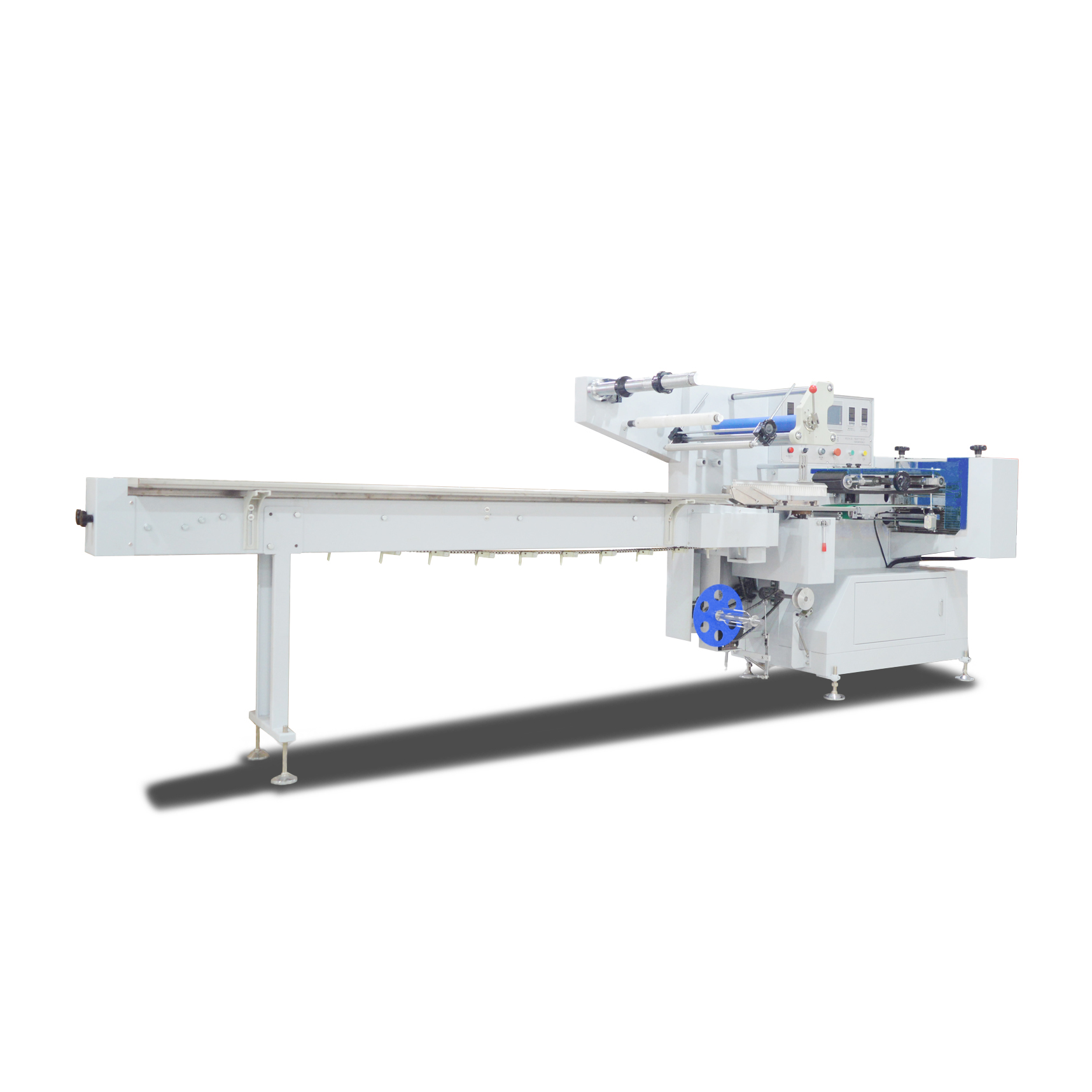 Горизонтальная упаковочная машина DXDZ-590A/180 (3 servo, ПОФ, bag L 150-350 mm, S - 330, bag W 30-180 mm, H 30-105 mm)