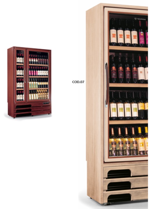 ШКАФ ВИННЫЙ ДЕРЕВ.TECFRIGO ENOPRESTIGE 600 5TV НЕОКРАШ. ДЕРЕВО+ЗАМОК