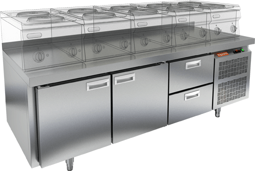 СТОЛ С МОРОЗ.ШКАФОМ HICOLD SN112/BT LT