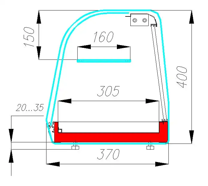 Барная холодильная витрина Полюс A37 SM 1,0-11 (ВХСв-1,0 XL Сarboma)