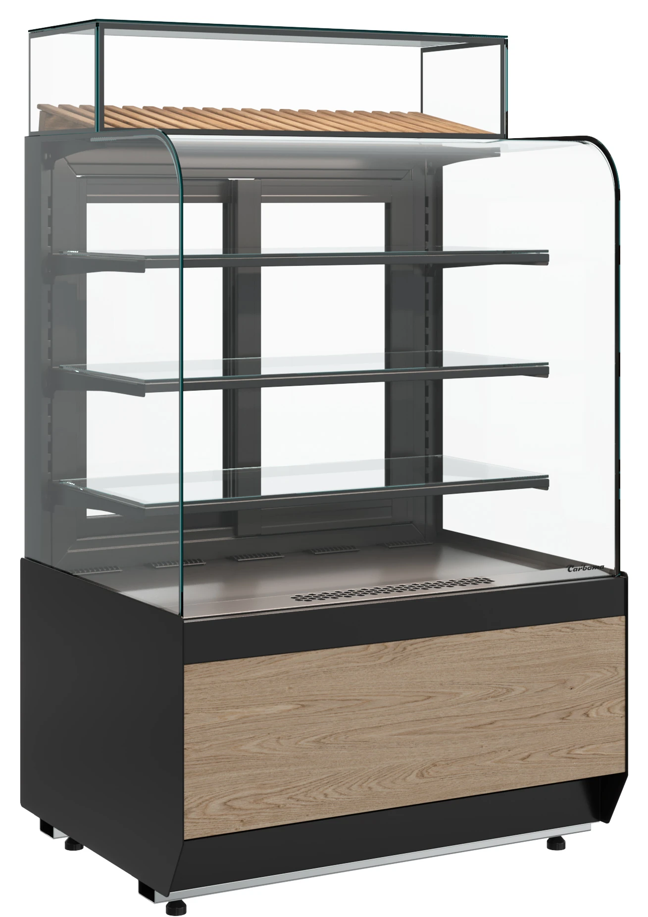 Витрина кондитерская Полюс KR70 VM 0,6-2 STANDARD открытая, горка (9005)