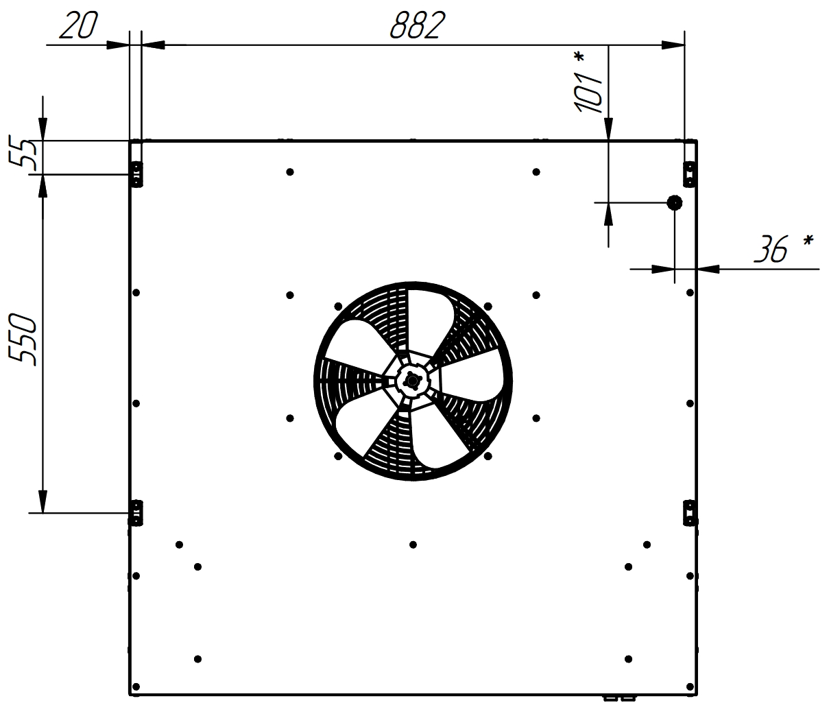 Зонт вентиляционный электрический типа ЗВЭ-900-1,5-П