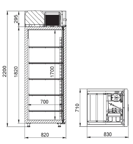 Шкаф холодильный Аркто D0.7-Slc (пропан)