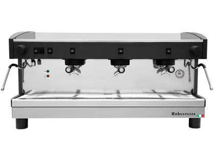 КОФЕМАШИНА ПОЛУАВТОМАТ ROBUSTEZZA ST3M/ ЧЕРНАЯ+ВЫСОКАЯ ГРУППА МУЛЬТИФАЗНАЯ