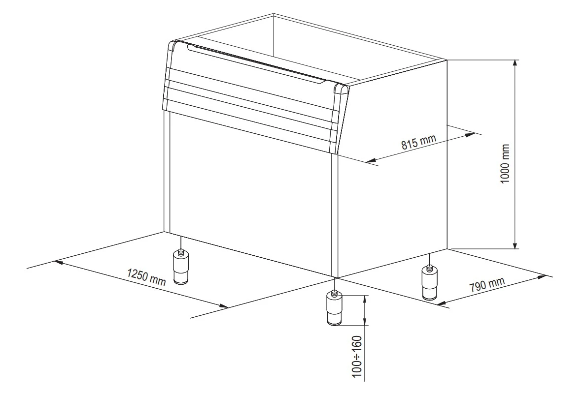 Бункер для льдогенератора Brema Bin 350 для Muster 350 / 600