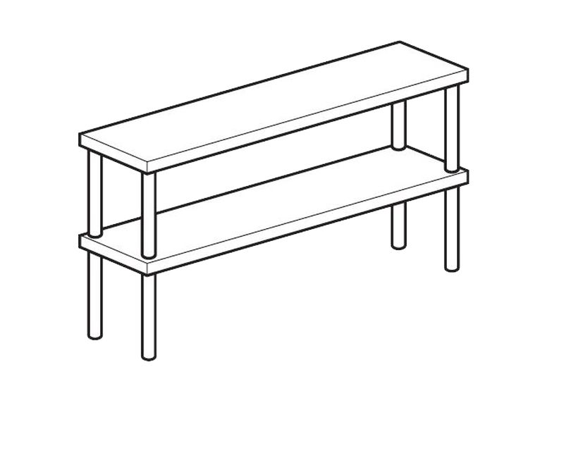 ПОЛКА НАСТОЛЬНАЯ ОТКРЫТАЯ APACH CHEF LINE LOSO3517T2