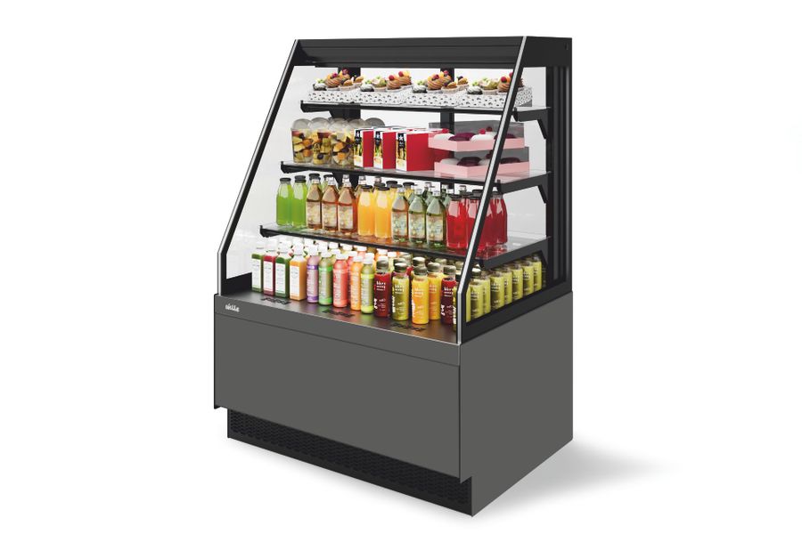 Витрина Кондитерская Vete II kub OFT 90, Антрацит/Серый матовый (T7016M.VG033.B7016M)