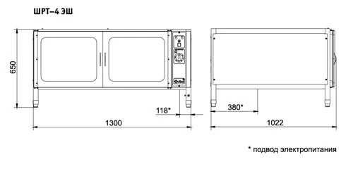 Шкаф расстоечный тепловой Abat ШРТ-4ЭШ