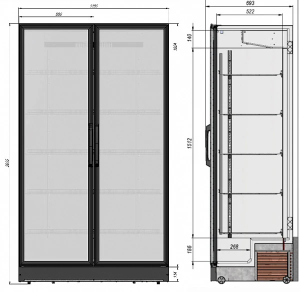 Холодильный шкаф Briskly Smart 11