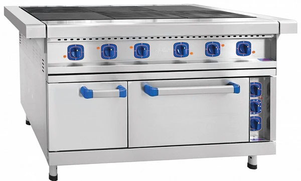 Плита электрическая Abat ЭП-6ЖШ-01 (нержавеющая сталь духовка)