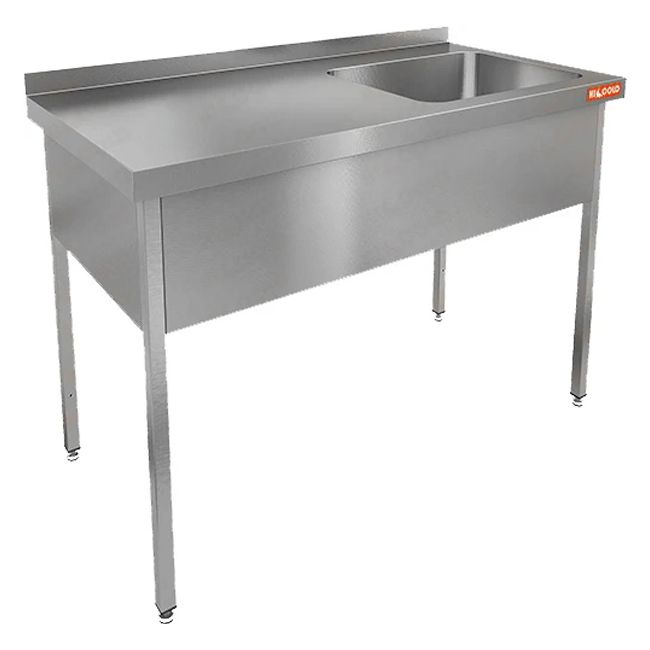 НСО1М-17/7БП стол-моечная ванна, 1 секц. (500х500х300) справа, HICOLD RUS