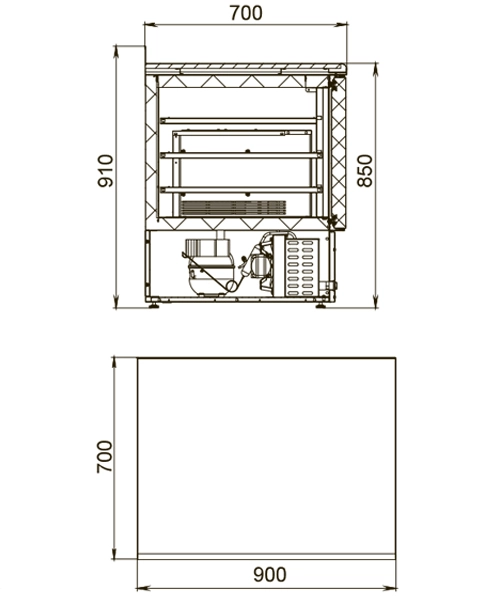 Стол морозильный Polair TBi2GN-G