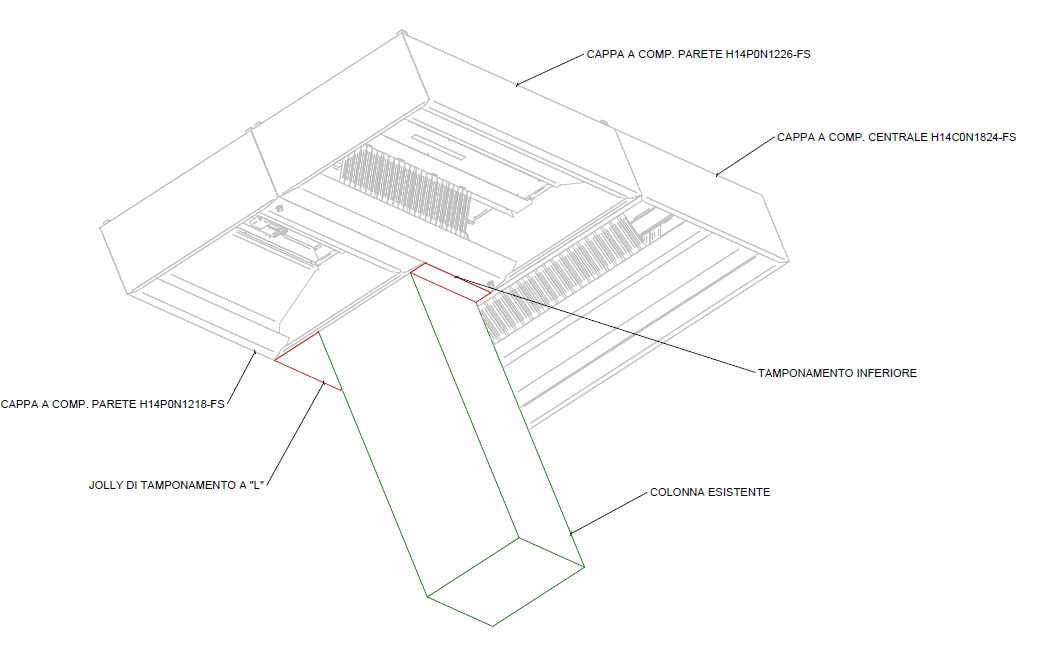 ЗОНТ ПРИТОЧНО-ВЫТЯЖНОЙ ЦЕНТРАЛЬНЫЙ APACH CHEF LINE AIHI14CON/SOL.B SPECIAL