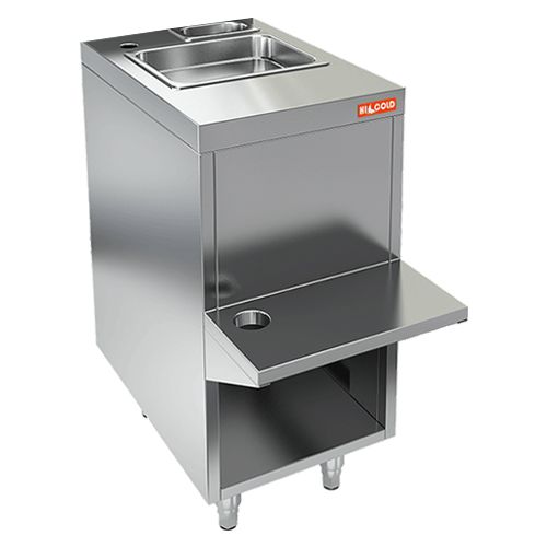 НБМБП-4/7 модуль барный с полкой под блендер, 400х700х850мм, HICOLD RUS