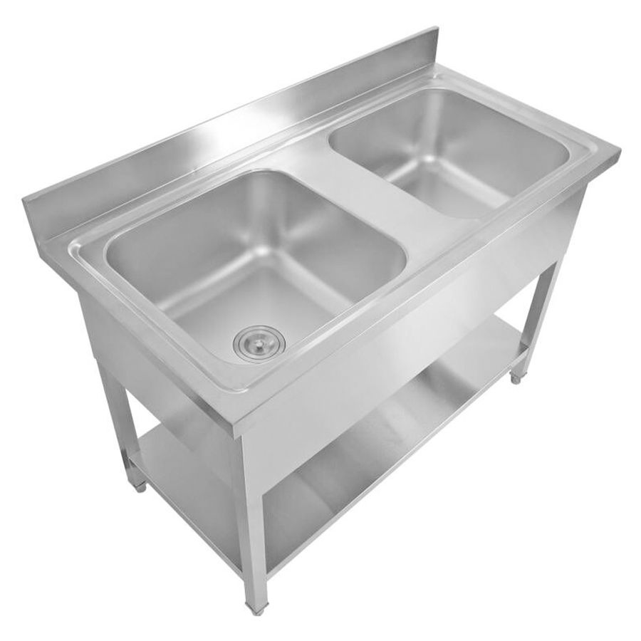 Ванна моечная с бортом нерж.VA-DSA245 1200х700х850+100 мм