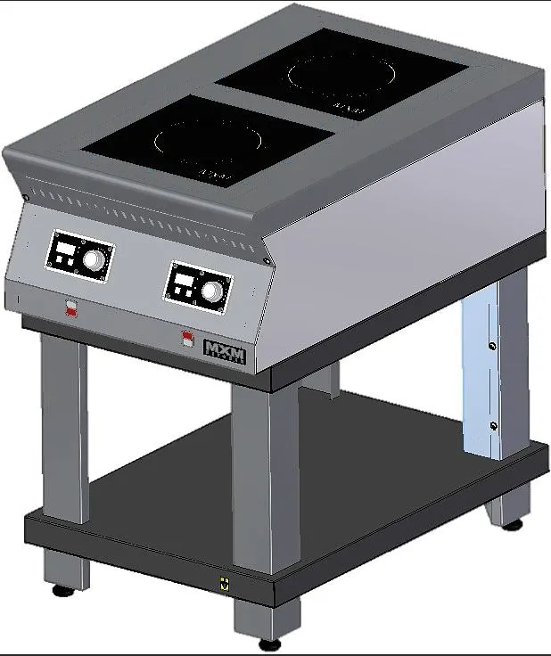 Плита индукционная тип ПИ, модель ПИ29ПС–3,5 без воздуховода, на крашеной подставке