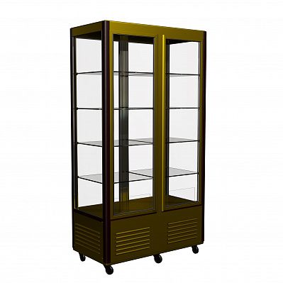 Шкаф холодильный D4 VM 800-1 (R800C Сarboma Люкс) (INOX, 2 двери, полки стекло)