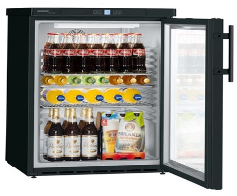 ШКАФ ХОЛОД.СО СТЕКЛОМ LIEBHERR FKUV 1613 ЧЁРНЫЙ