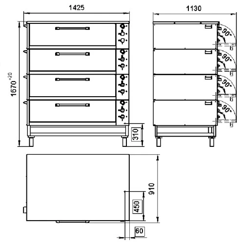 Шкаф пекарский Тулаторгтехника ЭШП-4с(у)
