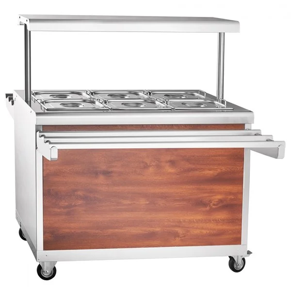 Мармит электр. кух. типа ЭМК-70ПМ паровой (2-х блюд, полка с подсв., с г/емкостями, 1120 мм) кашир.