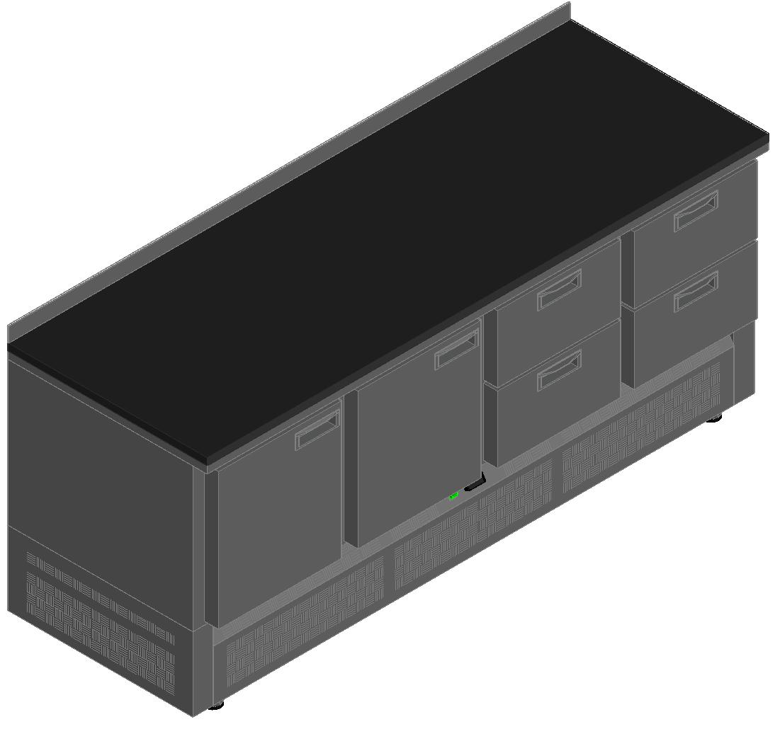 СТОЛ С ОХЛАЖД.ШКАФОМ HICOLD GNE 1122/TN КАМЕНЬ