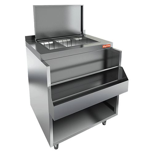 НБМВЛ-7/5БККР модуль барный с бортом, с теплоизолир. ванной для льда (476х270х262)