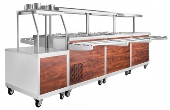 Мармит электр. кух. типа ЭМК-70ПМ паровой (2-х блюд, полка с подсв., с г/емкостями, 1120 мм) кашир.