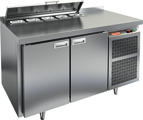 SL2-11GN (1/6) О стол для салатов охл. островн. (+2+10), 2 двери, 1390х700х850мм, HICOLD RUS
