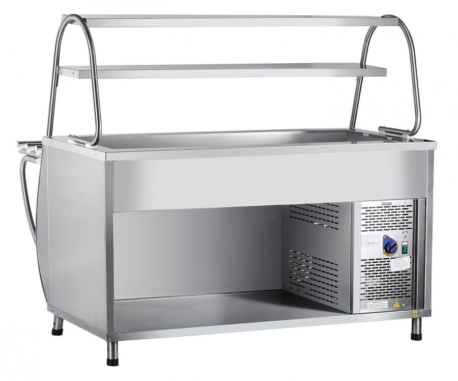 Прилавок холодильный Abat ПВВ(Н)-70М-01-НШ, вся нерж.