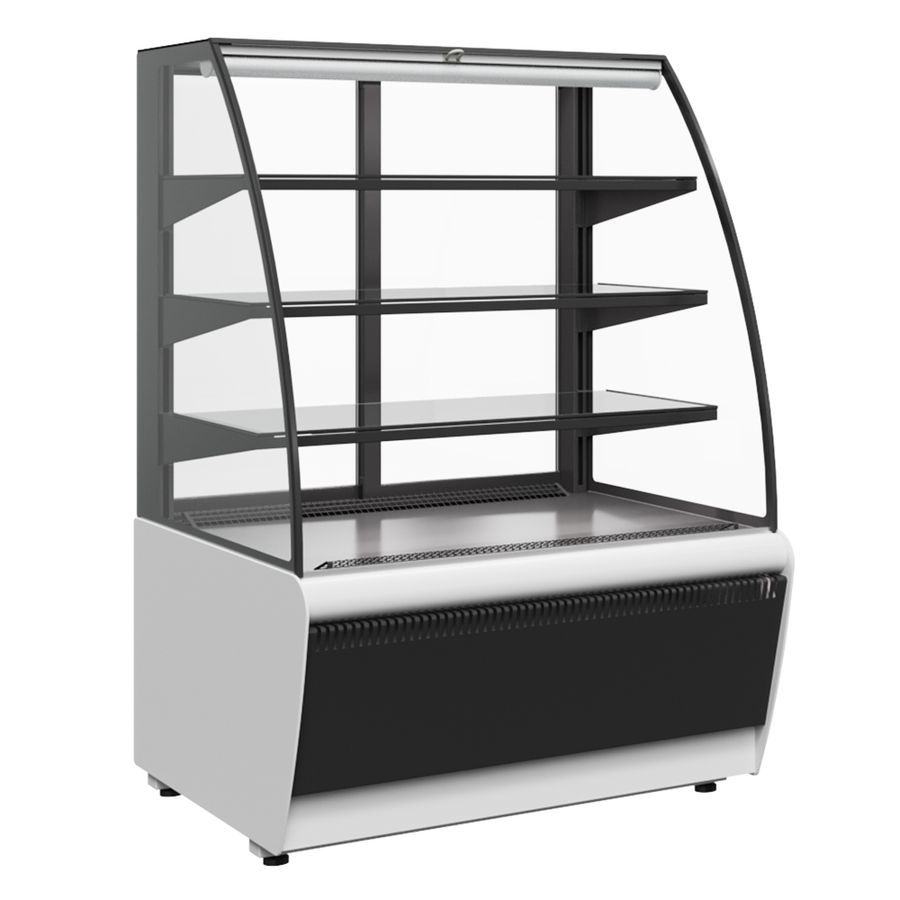 Витрина кондитерская Полюс K70 VM 1,3-2 9006-9005 (ВХСв-1,3д Сarboma ТЕХНО (открытая))