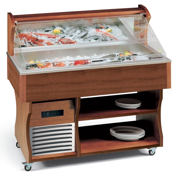 ВИТРИНА РЫБНАЯ ХОЛОДИЛЬНАЯ BAHIA 4 ТЕМН. ОРЕХ