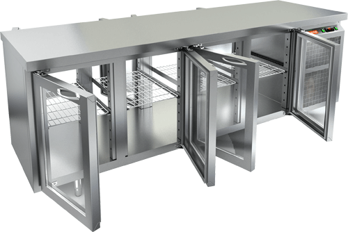 СТОЛ С ОХЛ.ШКАФОМ СО СТЕКЛ.ДВЕР.HICOLD SNG T 1111 HT