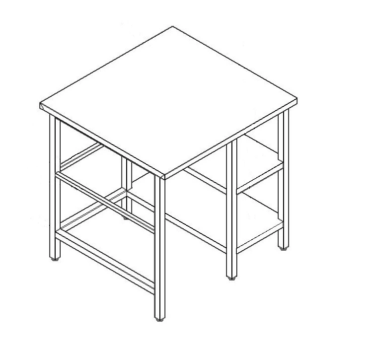 Подставка под печь для пиццы ПП1 WLBake (WellPizza STRT с нишей для тестомеса)