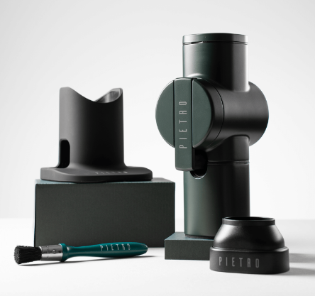 Ручная кофемолка Fiorenzato Pietro с комплектом аксессуаров Forest Green (DARK-T)