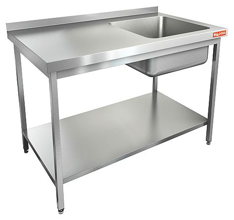 НСО1М-11/7БПП ЭЦ стол-моечная ванна, 1 секц., (500х500х300) справа, (оцин.угол), HICOLD RUS